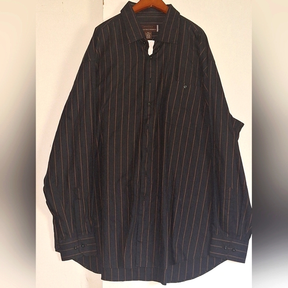 Johnston and Murphy Handcrafted Men's Button Down Long Sleeve Shirt Size XXL-NWT - Picture 2 of 9